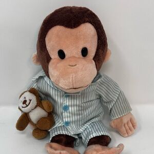 Curious George Pajamas Plush Monkey  Teddy Bear Stuffed Animal  Applause Rare